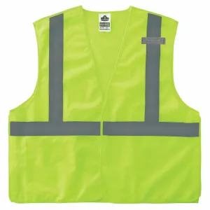 Ergodyne 24548 8215BA-S 4XL Lime Class 2 Economy Breakaway Mesh Vest - Single Size