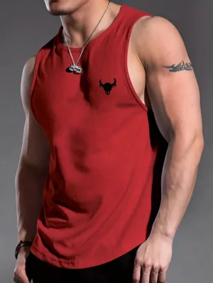 Men's Casual Bottoming Fitness Training Sports White Vest For Summer