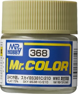 Mr. Hobby C368 Mr. Color Sky (BS381C/210) Lacquer Paint 10ml