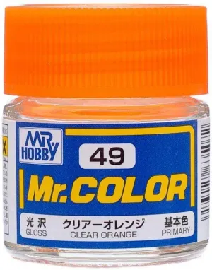 Mr. Hobby C49 Mr. Color Clear Gloss Orange Lacquer Paint 10ml