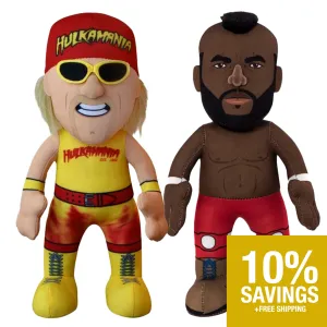 WWE 80s Legends Bundle: Hulk Hogan & Mr. T 10" Plush Figures